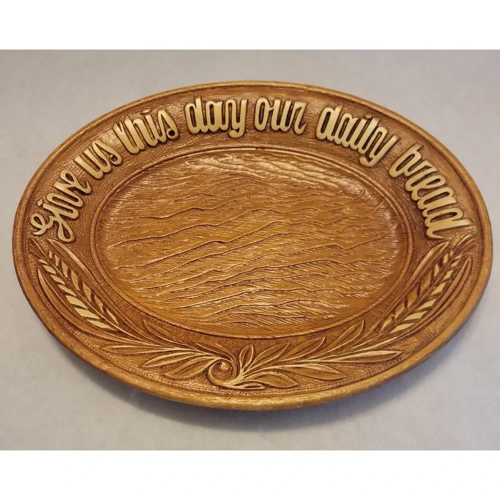 Vintage Multi Products Religious Daily Bread Plate 11
